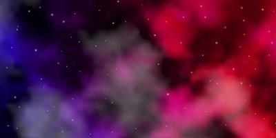 Dark Purple, Pink vector texture with beautiful stars.