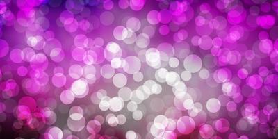 Dark Purple, Pink vector backdrop with dots.