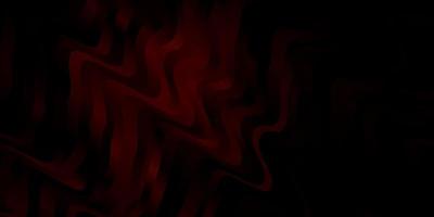 Dark Red vector background with curves.