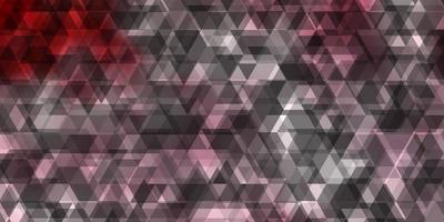 Light Red vector backdrop with lines, triangles.