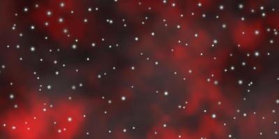 Dark Red vector layout with bright stars.