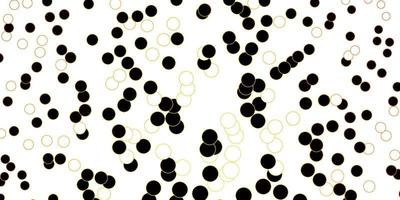 Dark Red, Yellow vector background with bubbles.