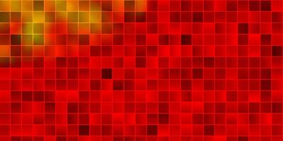 textura de vector rojo, amarillo claro en estilo rectangular.