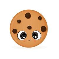 Cute oatmeal cookie character vector