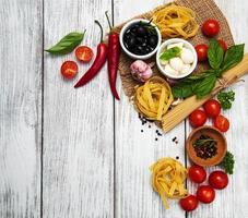 ingredientes de comida italiana foto