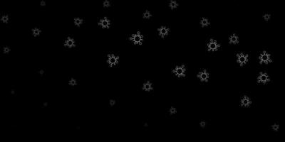 Dark gray vector texture with disease symbols.