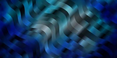 Dark BLUE vector background with curved lines.