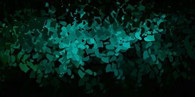 Dark green vector texture with memphis shapes.