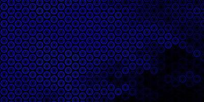 Dark BLUE vector backdrop with mystery symbols.