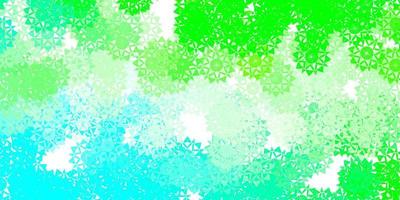 Light Green vector background with christmas snowflakes.