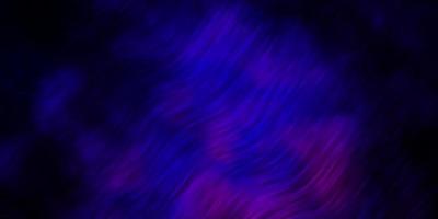 Dark Purple, Pink vector background with bent lines.