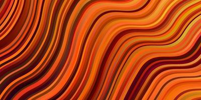 textura de vector naranja oscuro con líneas torcidas.