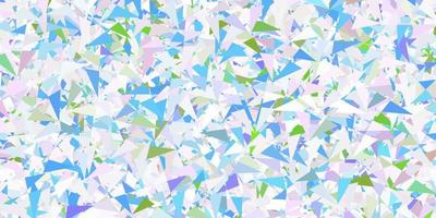 Light blue, red vector background with polygonal forms.