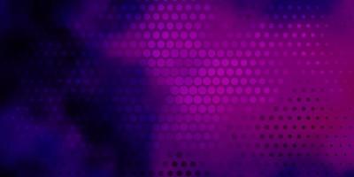 Dark Purple vector background with circles.