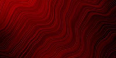 Dark Red vector background with bent lines.