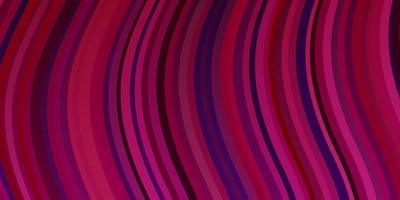 Dark Purple, Pink vector background with bent lines.