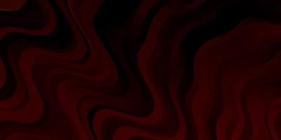 Dark Red vector background with bent lines.