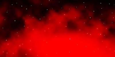 Dark Red vector pattern with abstract stars.