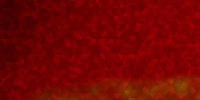 Light Red, Yellow vector backdrop with lines, triangles.