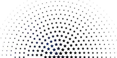 plantilla de vector azul claro con estrellas de neón.