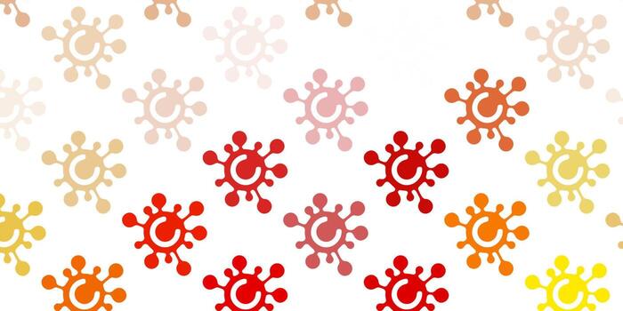 Patrón de vector marrón claro con elementos de coronavirus.