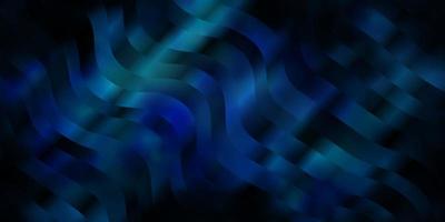 Dark BLUE vector background with bent lines.