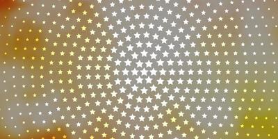 Light Orange vector template with neon stars.