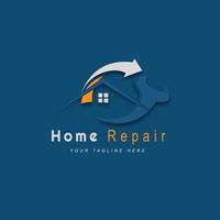 professional logo for home repair with simple design. vector