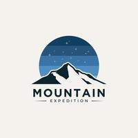 diseño de icono de logotipo moderno de expedición de montaña vector