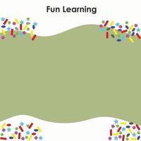 plantilla de espacio para un aprendizaje divertido vector
