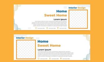 abstract hand drawn horizontal banner template vector