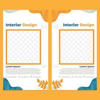 abstract hand drawn social media story template vector