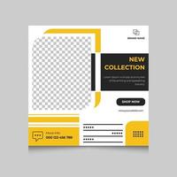 New collection fashion sale social media post and web banner template vector