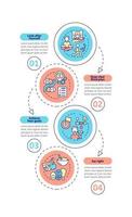 Well balanced life tips vertical infographic template. Health care. Data visualization with 4 steps. Process timeline info chart. Workflow layout with line icons. Myriad Pro-Bold, Regular fonts used vector