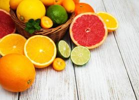 Fresh citrus fruits photo