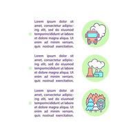 Air pollution causes concept line icons with text. PPT page vector template with copy space. Brochure, magazine, newsletter design element. Public transport and factories linear illustrations on white