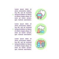 Air pollution causes concept line icons with text. PPT page vector template with copy space. Brochure, magazine, newsletter design element. Public transport and factories linear illustrations on white