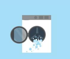 Automatic washing machine isolated. Vector illustration