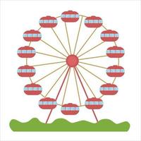 Ferris wheel. amusement park. vector illustration
