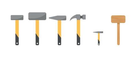 Set of hammer. Vector illustration
