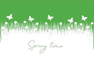 Banner design in spring theme. Postcard for spring. vector