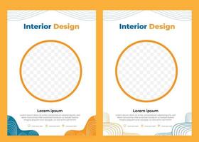 abstract hand drawn flyer template collection vector