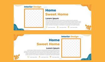 abstract hand drawn horizontal banner template vector