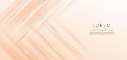 Luxury abstrct geometric overlapping light brown backround with golden diagonal lines sparkle. vector