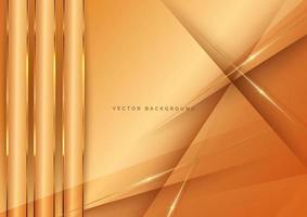 fondo de capa de superposición diagonal geométrica elegante marrón de lujo abstracto con líneas doradas. vector