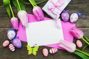 tarjeta de felicitación de pascua foto