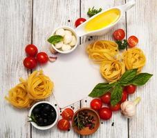 ingredientes de comida italiana foto