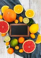 Fresh citrus fruits photo