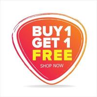 Buy 1 get 1 free vector