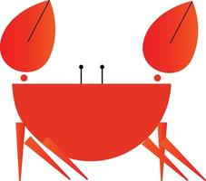 Animal series vector, red crab vector. Good for icons, logos, and learning media. vector